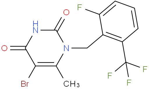 5-Bromo-1-{[2-fluoro-6-(trifluoromethyl)phenyl]methyl}-6-methyl-1,2,3,4-tetrahydropyrimidine-2,4-dione