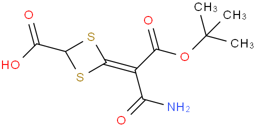 4-(1-amino-3-tert-butoxy-1,3-dioxopropan-2-ylidene)-1,3-dithietane-2-carboxylic acid