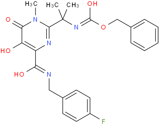 Benzyl [1-[4-[[(4-fluorobenzyl)amino]carbonyl]-5-hydroxy-1-methyl-6-oxo-1,6-dihydropyrimidin-2-yl]-1-methylethyl]carbamate