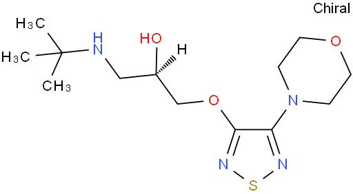 (+)-1-(tert-butylamino)-3-[(4-morpholino-1,2,5-thiadiazol-3-yl)oxy]propan-2-ol