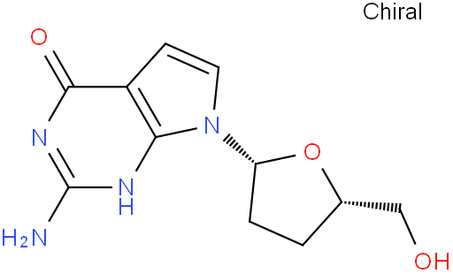 2-Amino-7-((2R,5S)-5-(hydroxymethyl)tetrahydrofuran-2-yl)-1H-pyrrolo[2,3-d]pyrimidin-4(7H)-one