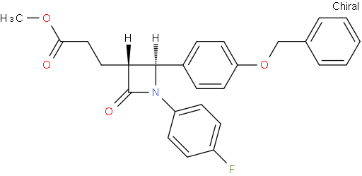 Methyl (3R,4S)-1-(4-fluorophenyl)-2-oxo-4-[4-(phenylmethoxy)phenyl]-3-azetidinepropanoate