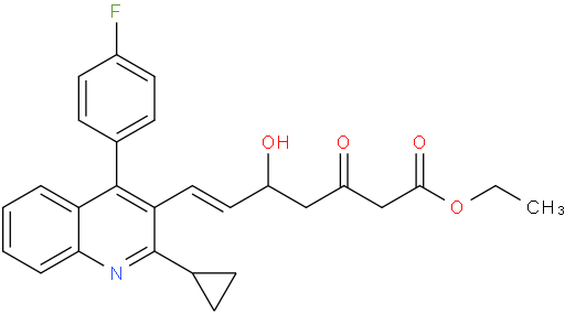 Ethyl (E)-7-[4-(4'-fluorophenyl)-2-(cyclopropyl)-3-quinolinyl]-5-hydroxy-3-oxo-6-heptenoate