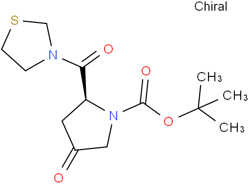 (2S)-4-Oxo-2-(3-thiazolidinylcarbonyl)-1-pyrrolidinecarboxylic acid tert-butyl ester