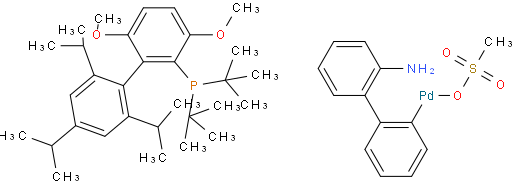 甲磺酸-2-(二叔丁基膦基)-3,6-二甲氧基-2',4',6'-三异丙基-1,1'-联苯(2-氨基-1,1'-联苯-2-基)钯(II)